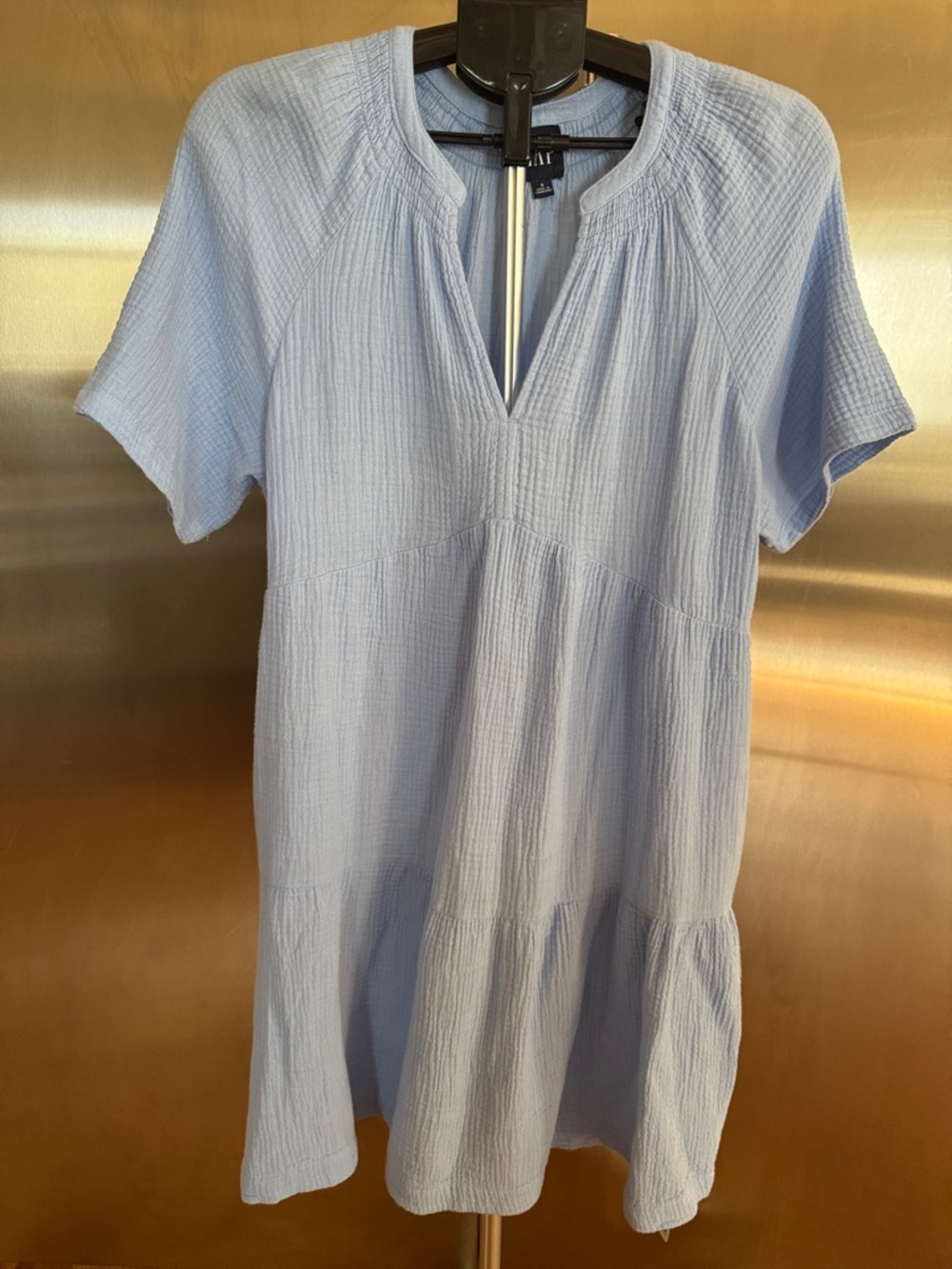 GAP Light Blue Short Sleeve Tunic Dress